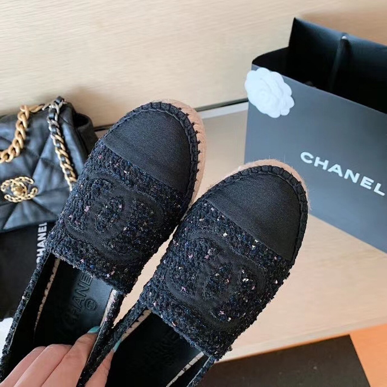 Ch**el Espadrilles Black For Women, Women’s Shoes G29762