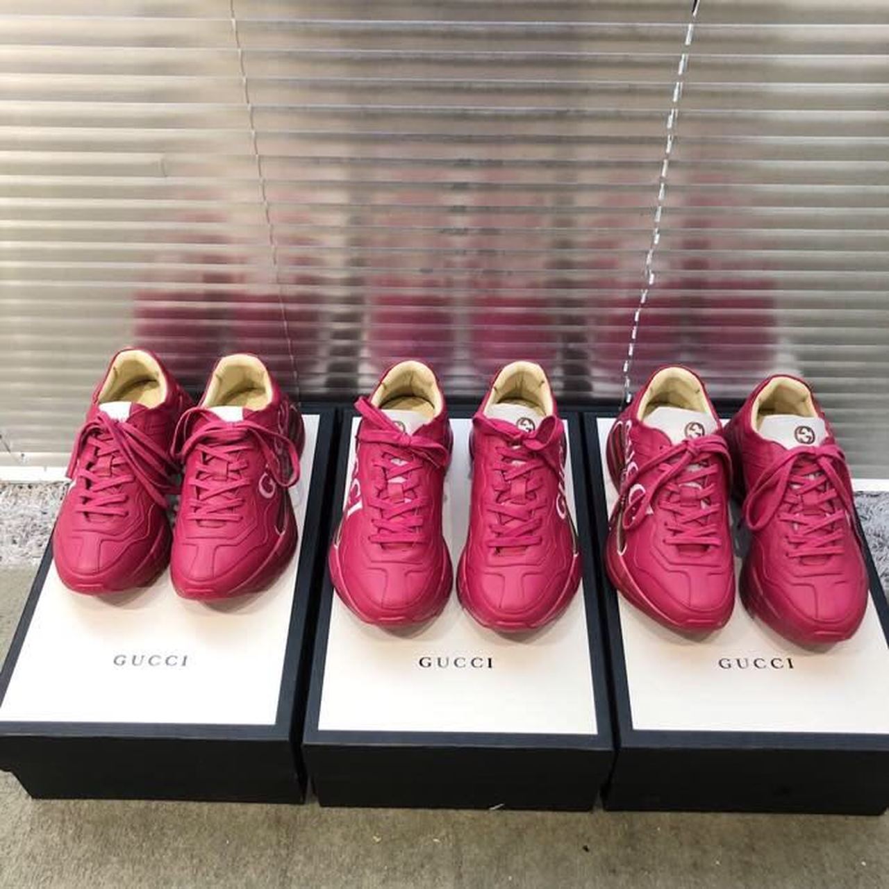 Gvc*1 Women’s Rhyton Gvc*1 Logo Sneaker Pink For Women GG