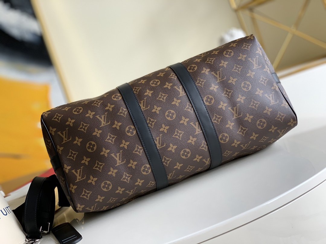 L0vis Vvtt0n Keepall Bandouliere 45 Monogram Macassar Canvas 17.7in/45cm LV M56711