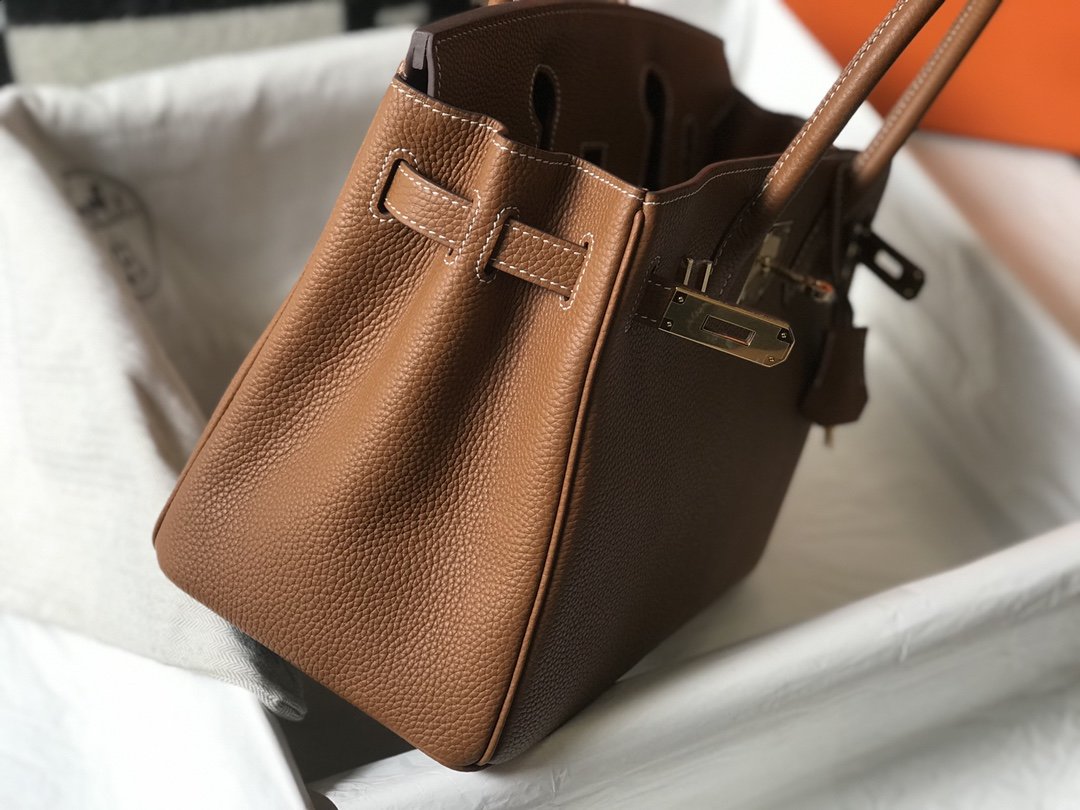 H**me5 Birkin Brown Togo Gold Hardware Bag For Women, Women’s Handbags, Shoulder Bags 30cm/12in