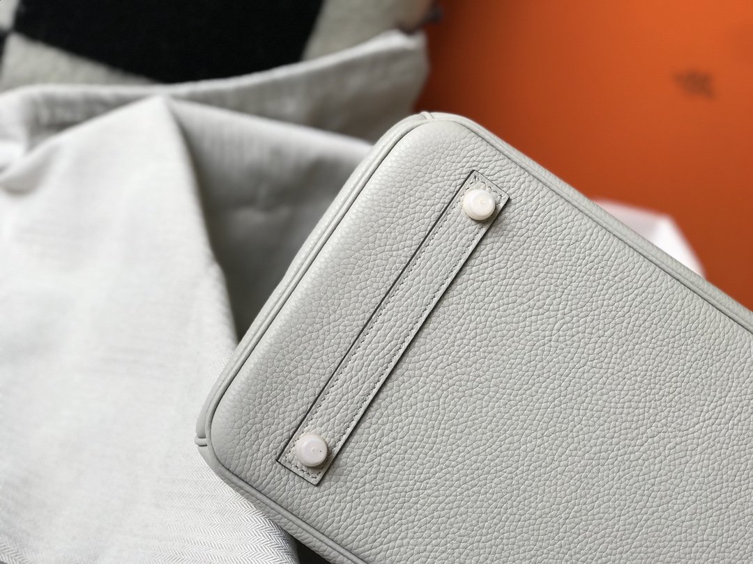 H**me5 Birkin White For Women Gold-Toned Hardware 11in/30cm