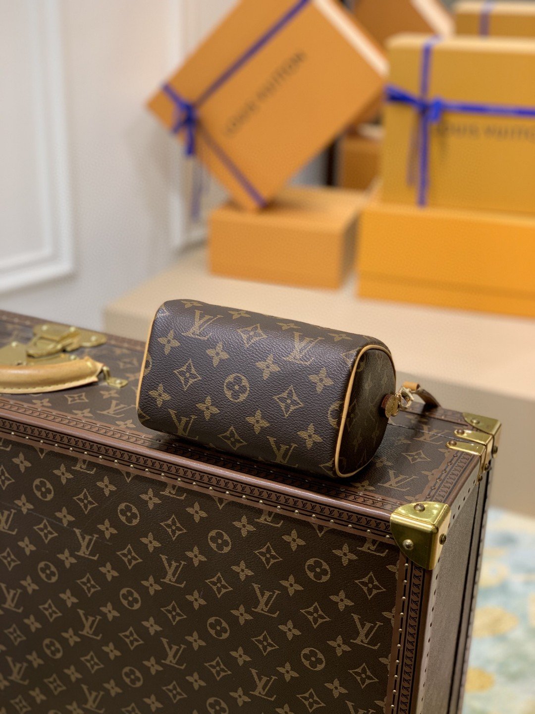 L0vis Vvtt0n Nano Speedy Monogram Canvas Brown – M81085
