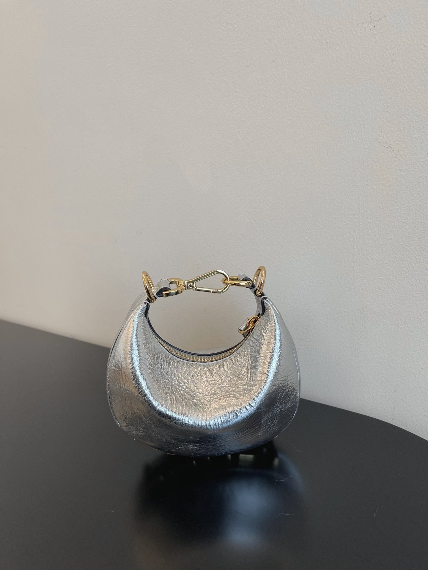 F**di Nano F**digraphy Silver For Women, Women’s Handbags 6.7in/17cm FF 7AS089AISPF1HIC
