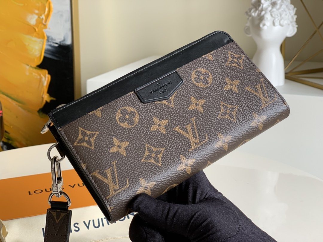 L0vis Vvtt0n Zippy Dragonne Monogram Canvas Black For Women, Women’s Wallet 7.5in/19cm LV M69407