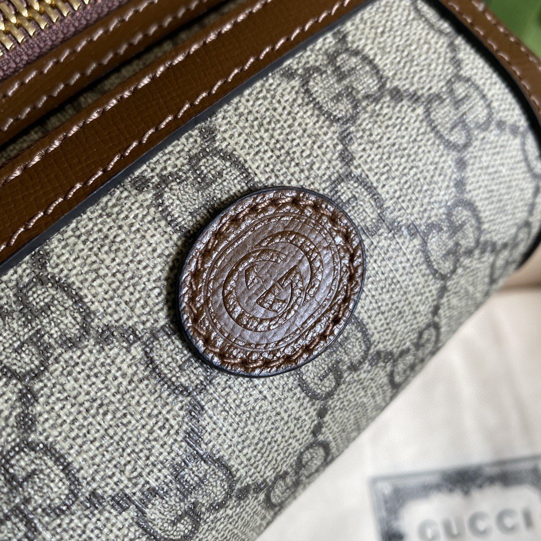 Gvc*1 Belt Bag With Interlocking G Beige And Ebony GG Svp*me Canvas For Women 9.1in/23cm 682933 92THG 8563
