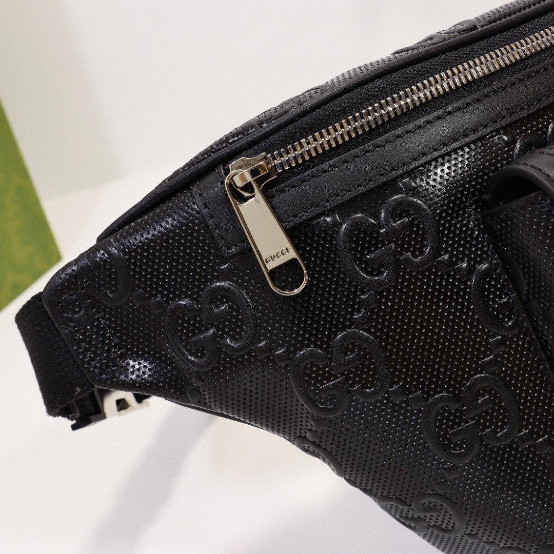 Gvc*1 Embossed Belt Bag Black For Men 11in/28cm 645093 1W3CN 1000