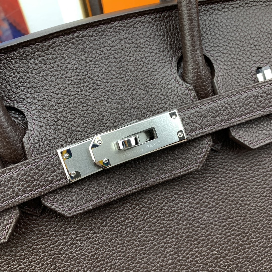 H**me5 Birkin 30 Togo Dark Grey Bag Silver Hardware For Women, Women’s Handbags 11.8in/30cm