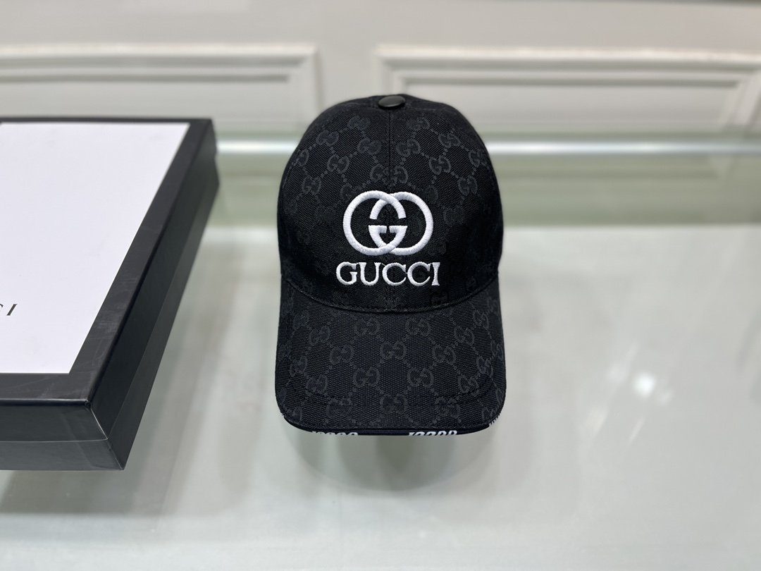 Gvc*1 Canvas Baseball Hat Black GG Hat