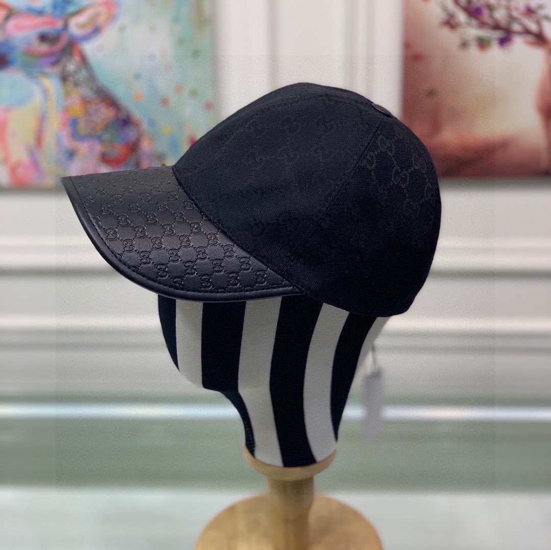Gvc*1 Canvas Baseball Hat Black GG Hat