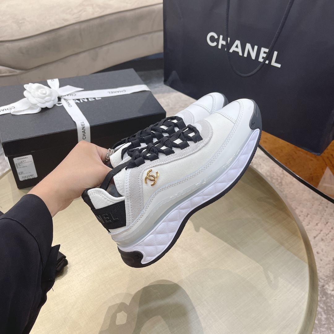 Ch**el Sneakers Beige For Women, Women’s Shoes 0.4in/1cm G35617