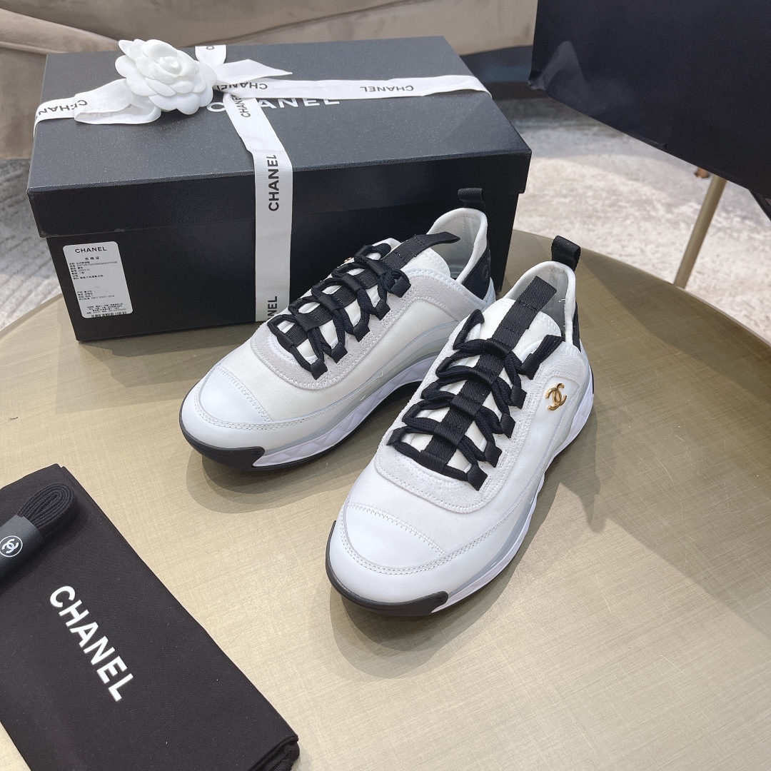 Ch**el Sneakers Beige For Women, Women’s Shoes 0.4in/1cm G35617