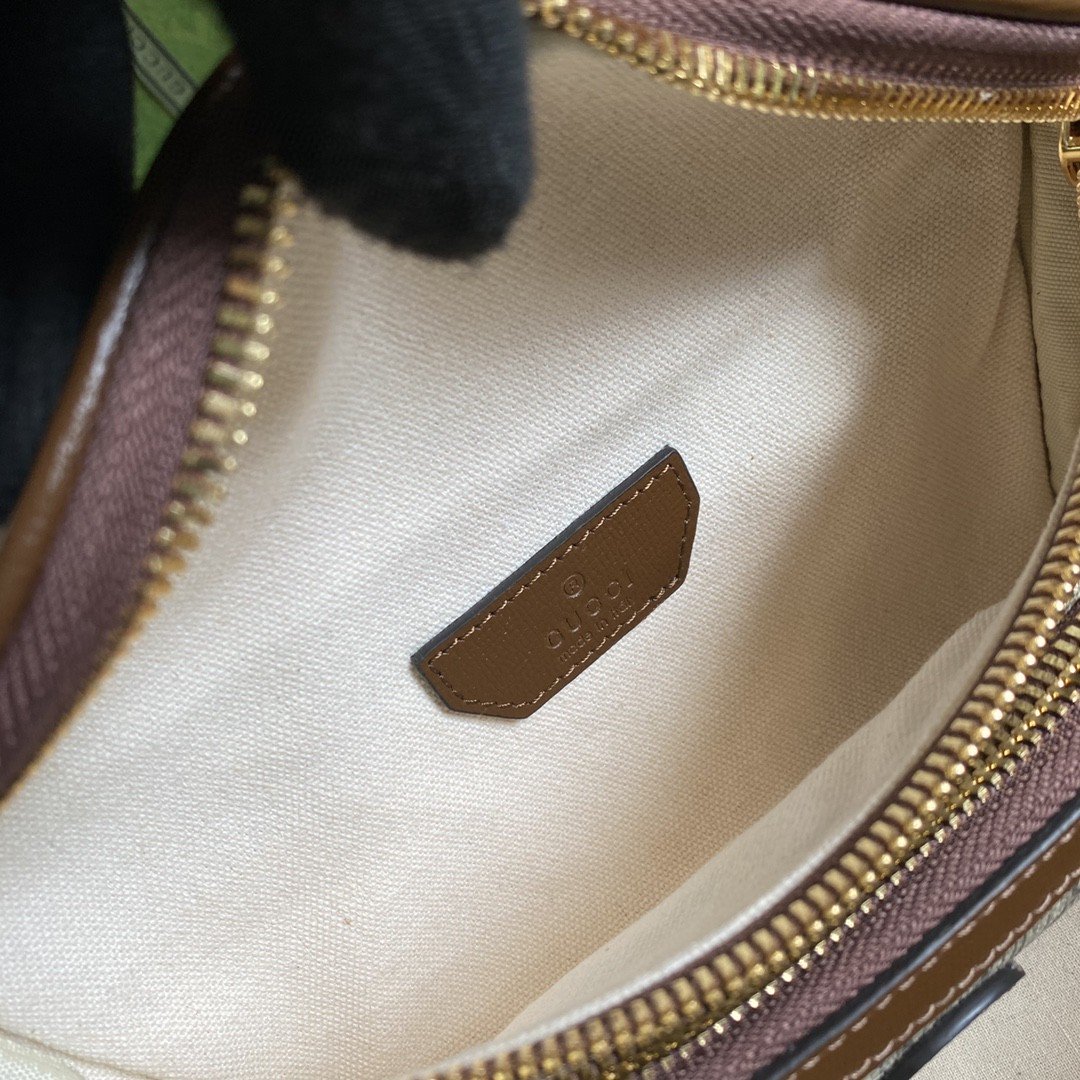 Gvc*1 Belt Bag With Interlocking G Beige And Ebony GG Svp*me Canvas For Women 9.1in/23cm 682933 92THG 8563