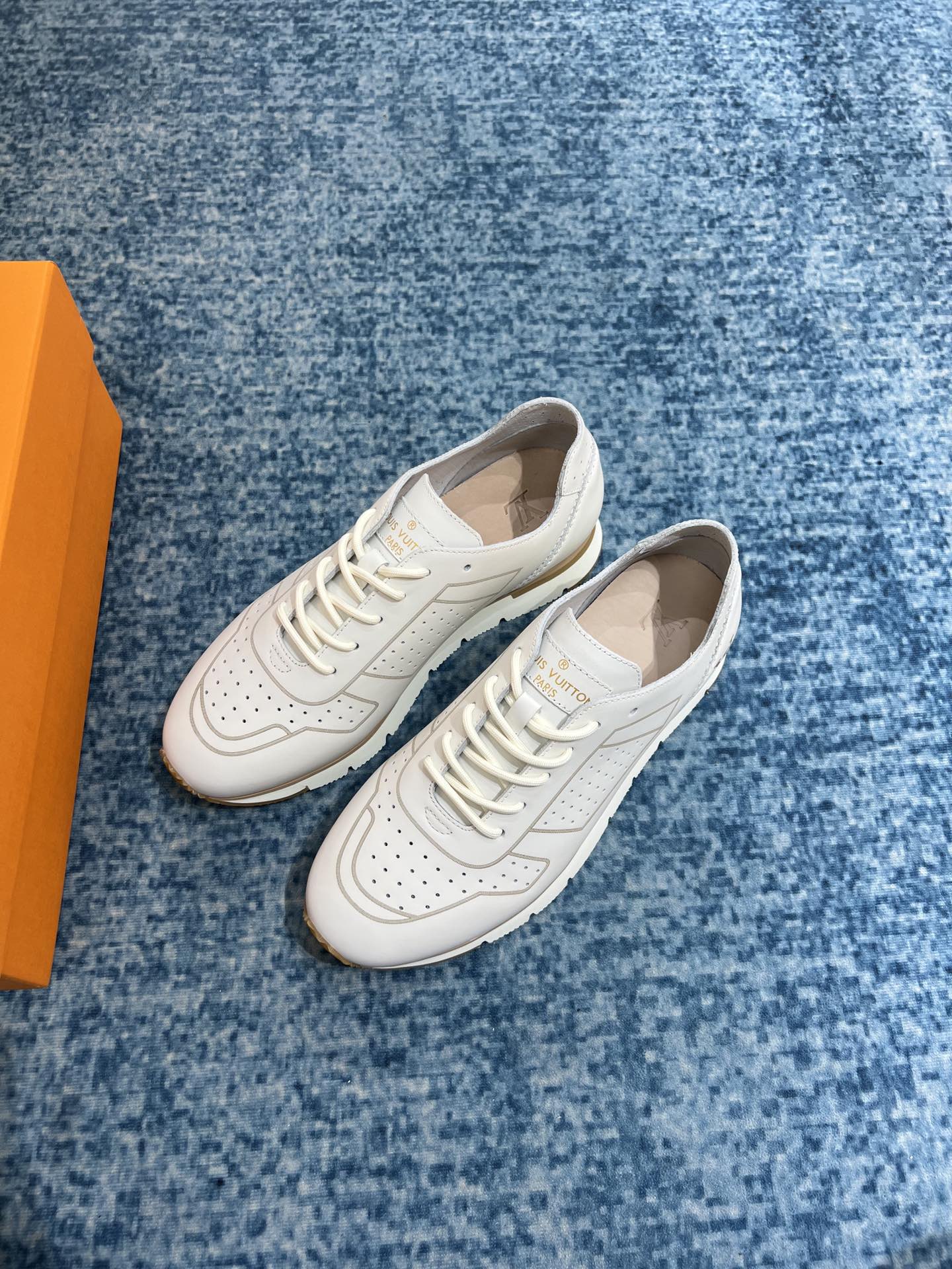 L0vis Vvtt0n Formal Dimension High Derby Rubber White For Men LV