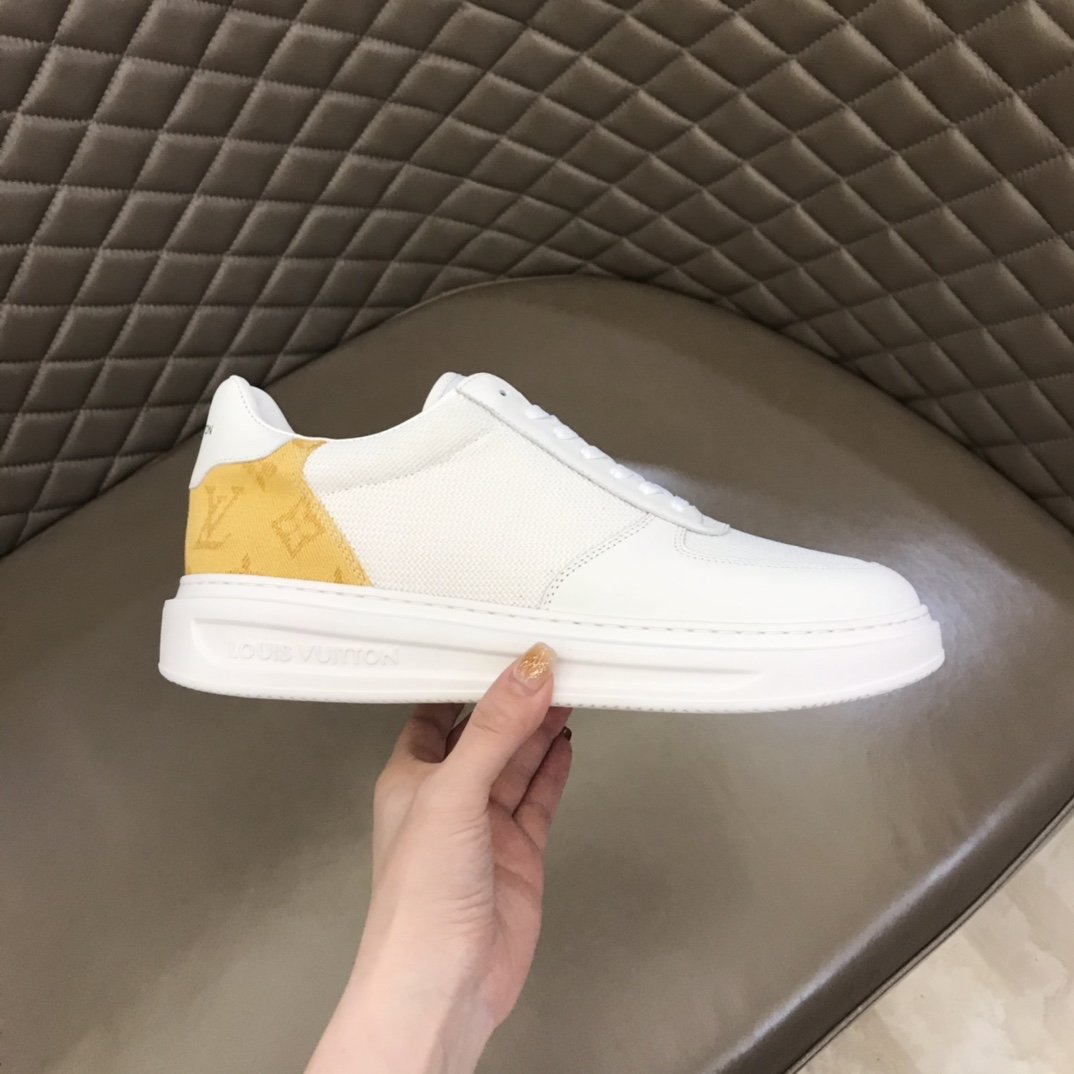 L0vis Vvtt0n Rivoli Sneaker Monogram Metallic Canvas White/Yellow For Men LV