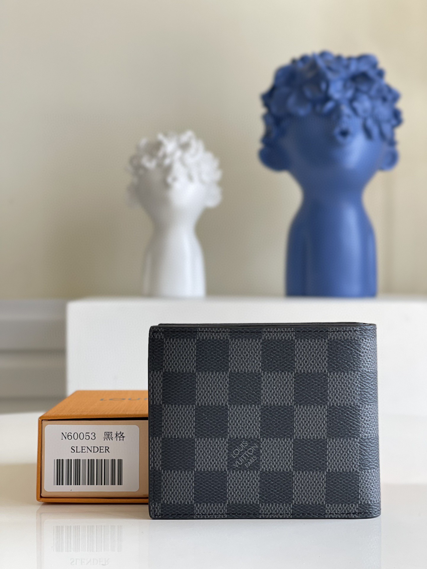 L0vis Vvtt0n Amerigo Wallet Damier Graphite For Men, Men’s Wallet 4.7in/11.5cm LV N60053