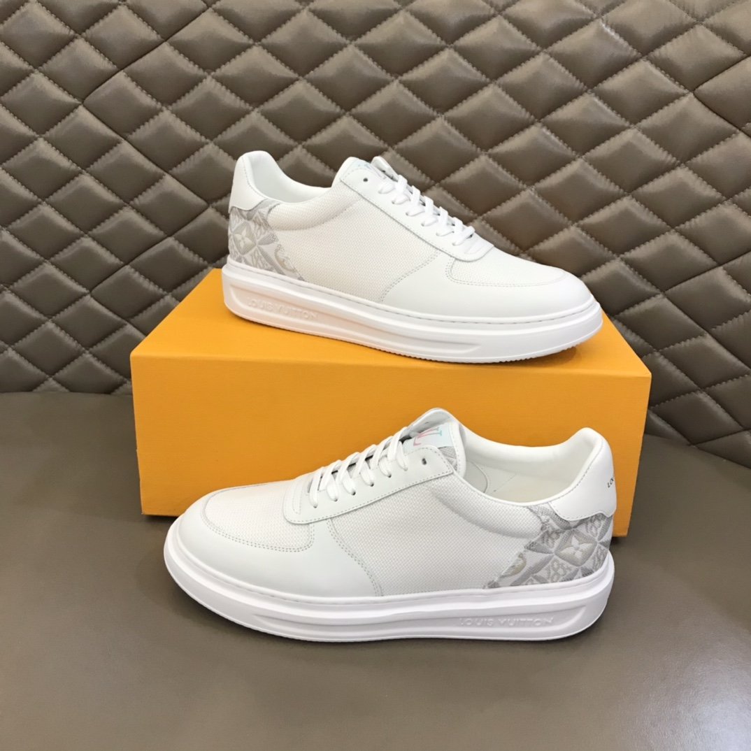 L0vis Vvtt0n Rivoli Sneaker Monogram Metallic Canvas White For Men LV
