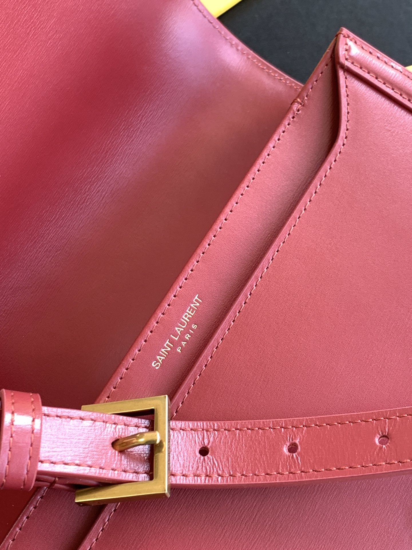 Sa1nt Lau*nt Solferino Medium Satchel Bag In Box Red With Gold Hardware For Women 9in/23cm Y51 6343050SX0W6805