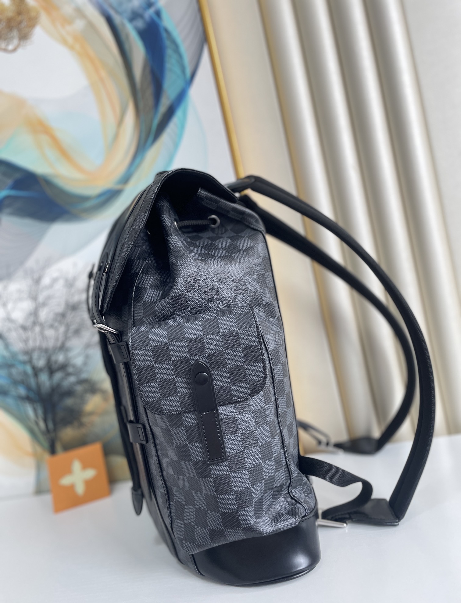 L0vis Vvtt0n Christopher PM Damier Graphite For Men, Men’s Bags, Men’s Backpack 17.3in/44cm LV N41379