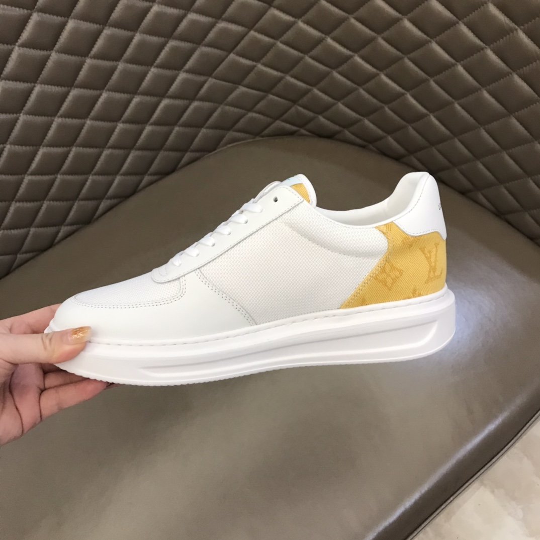 L0vis Vvtt0n Rivoli Sneaker Monogram Metallic Canvas White/Yellow For Men LV