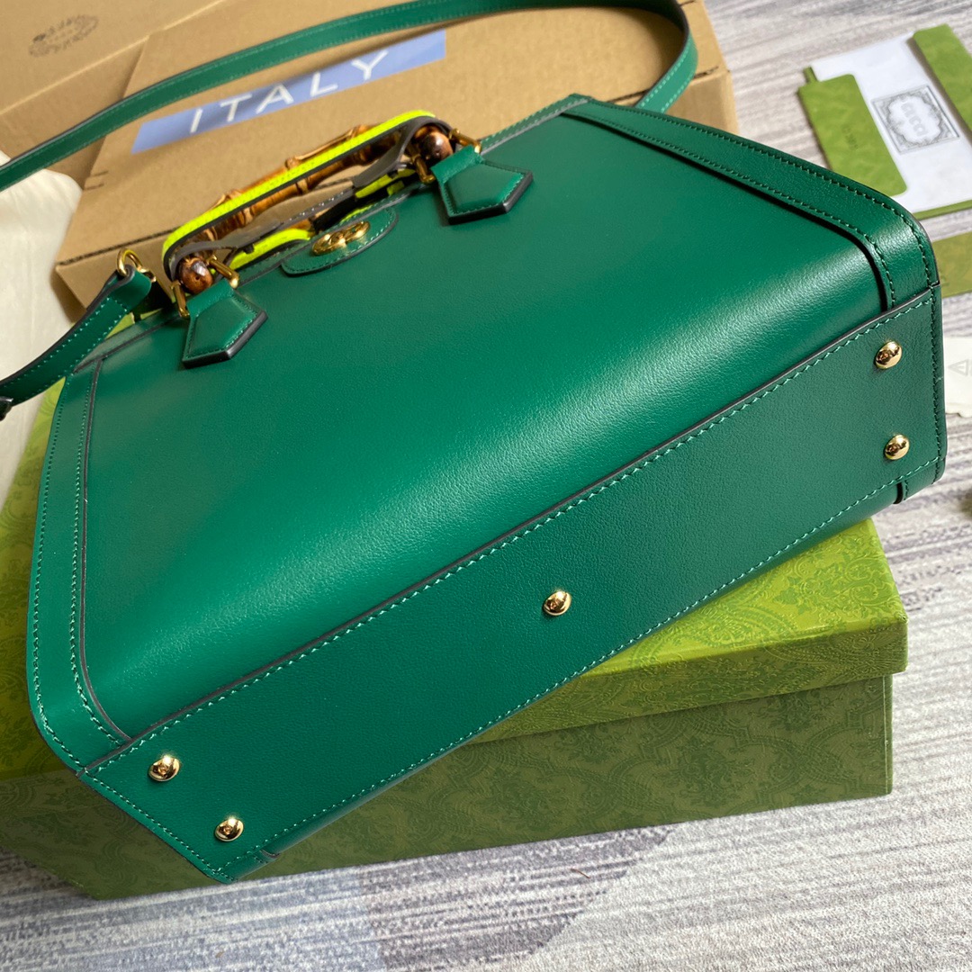 Gvc*1 Diana Medium Tote Bag Green For Women, Women’s Bags 11in/27cm GG 