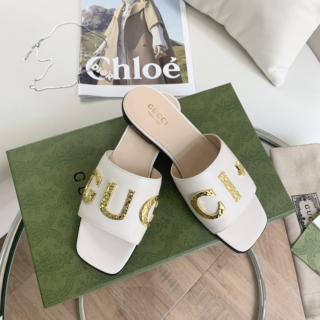 Gvc*1 Women’s ‘Gvc*1’ Slide White For Women GG 694858 C9D00 9022