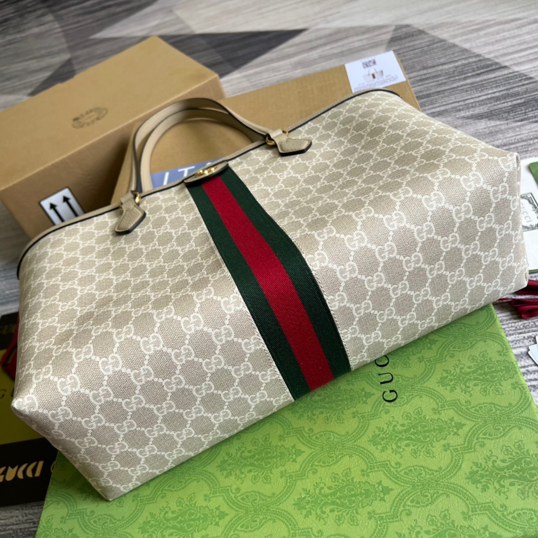 Gvc*1 Ophidia Medium GG Tote Beige For Women, Women’s Bags 15in/38cm GG 631685 UULAG 9682