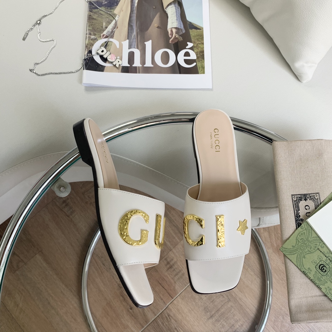 Gvc*1 Women’s ‘Gvc*1’ Slide White For Women GG 694858 C9D00 9022
