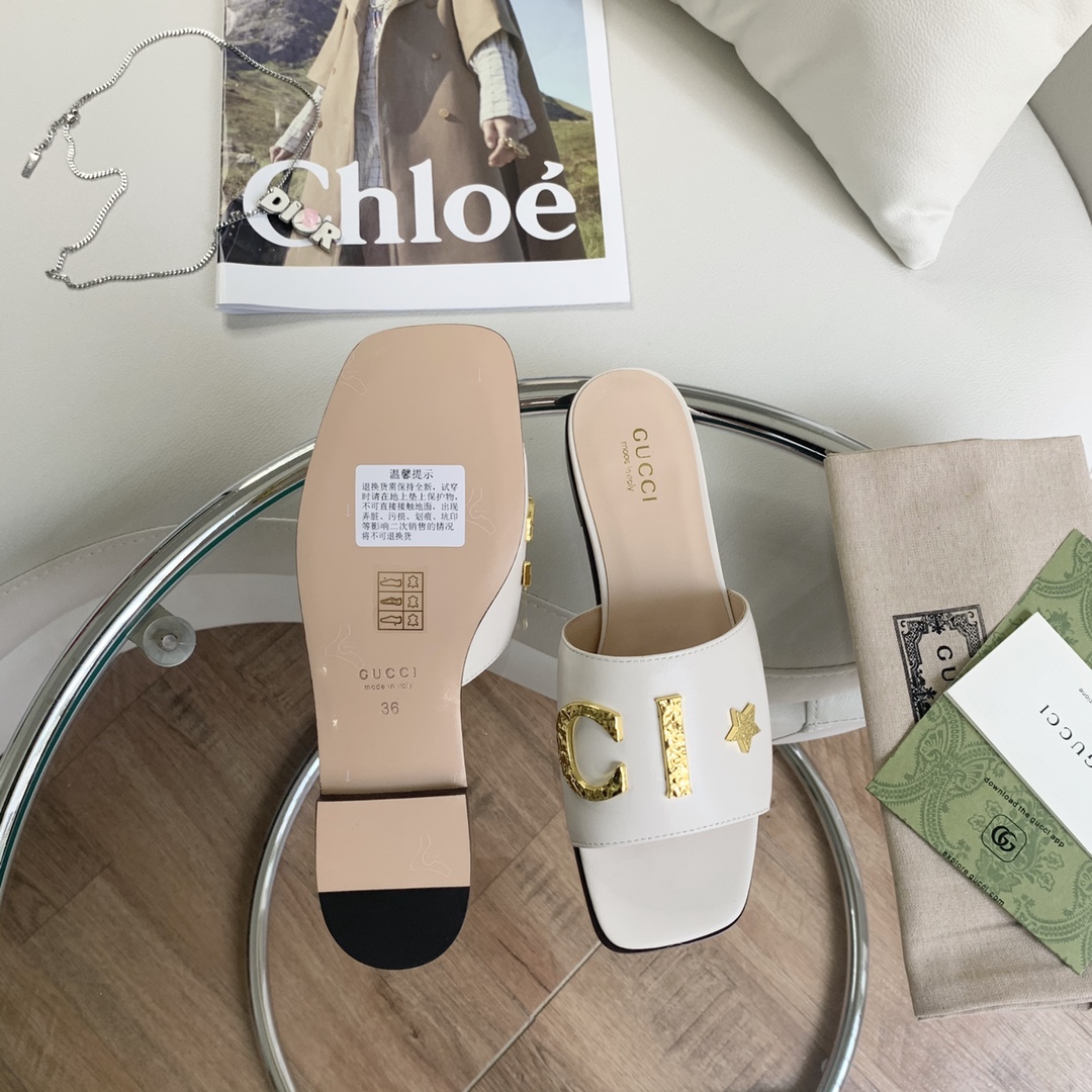Gvc*1 Women’s ‘Gvc*1’ Slide White For Women GG 694858 C9D00 9022
