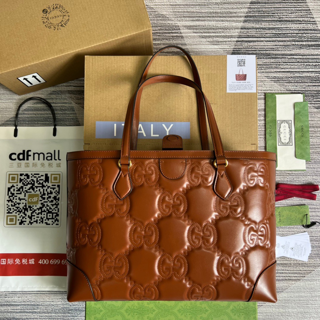 Gvc*1 GG Medium Tote Brown For Women, Women’s Bags 15in/38cm GG 631685 UM8IG 2546