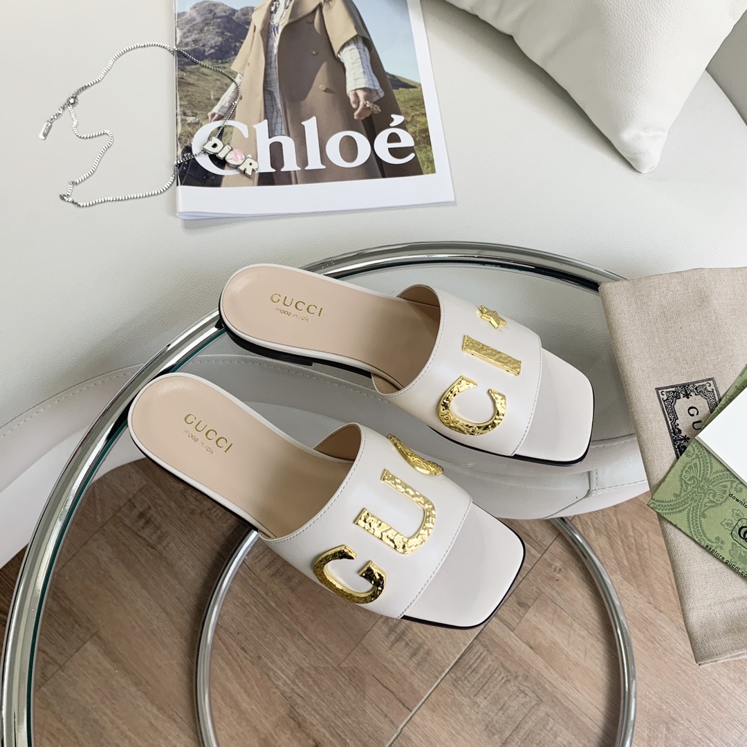 Gvc*1 Women’s ‘Gvc*1’ Slide White For Women GG 694858 C9D00 9022