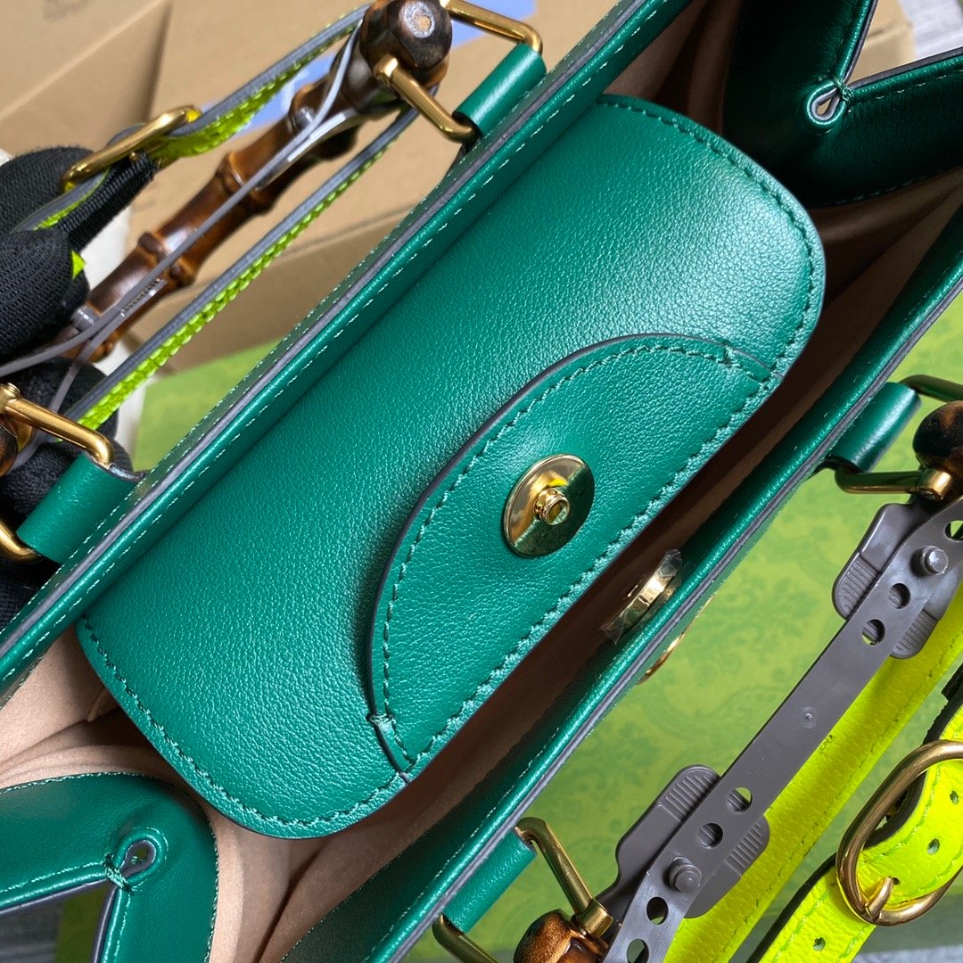 Gvc*1 Diana Medium Tote Bag Green For Women, Women’s Bags 11in/27cm GG 
