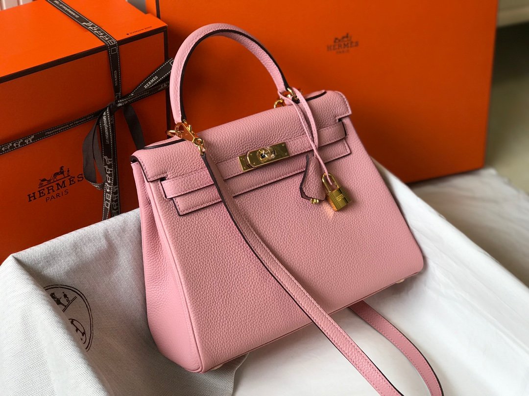 H**me5 Kelly 28cm Bubblegum Pink Togo Bag For Women, Women’s Handbags, Shoulder Bags 11in/28cm