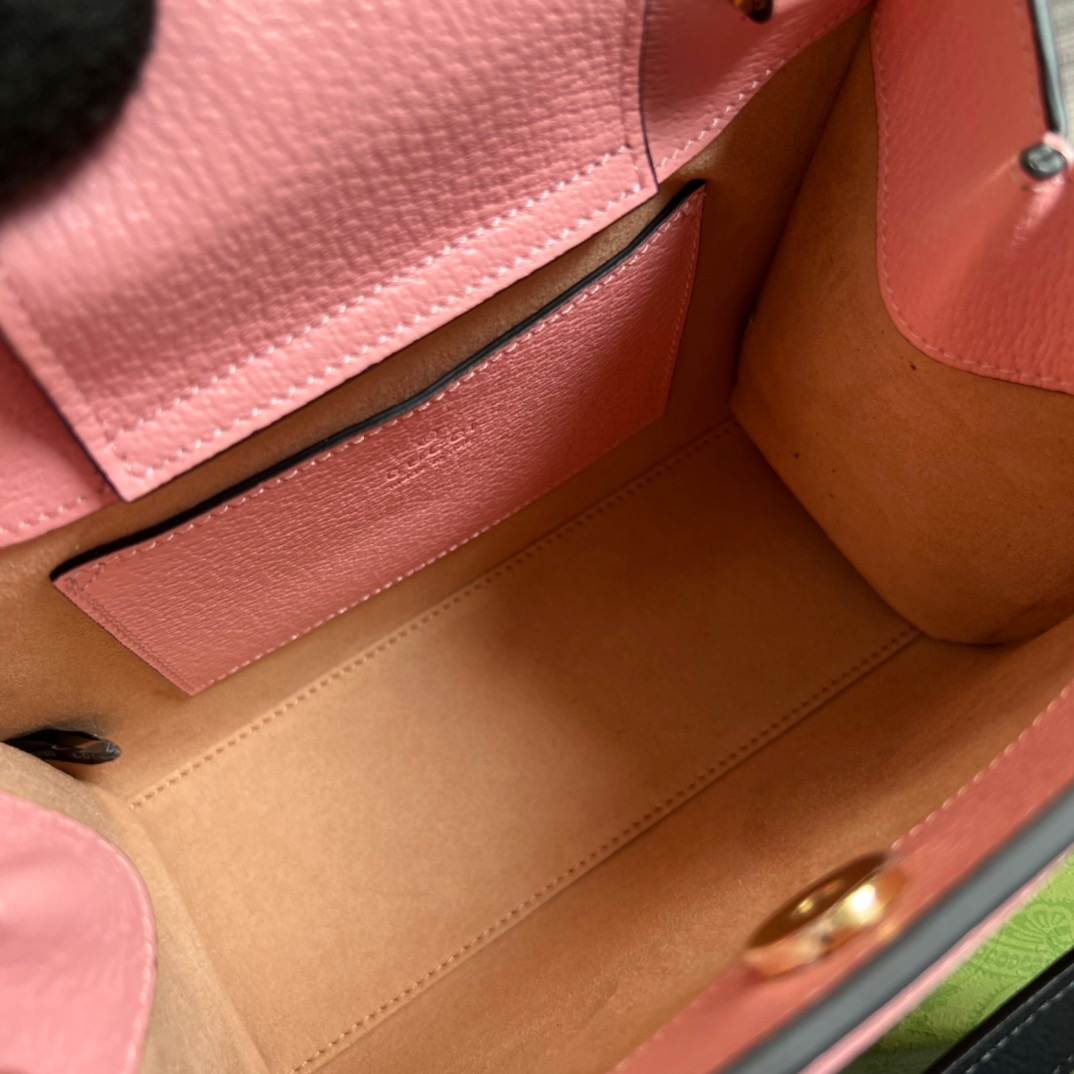 [True-to-ORIGINAL] Gvc*1 Diana Mini Tote Bag Pink For Women, Women’s Bags 7.9in/20cm GG ‎702732 U3ZDT 5479