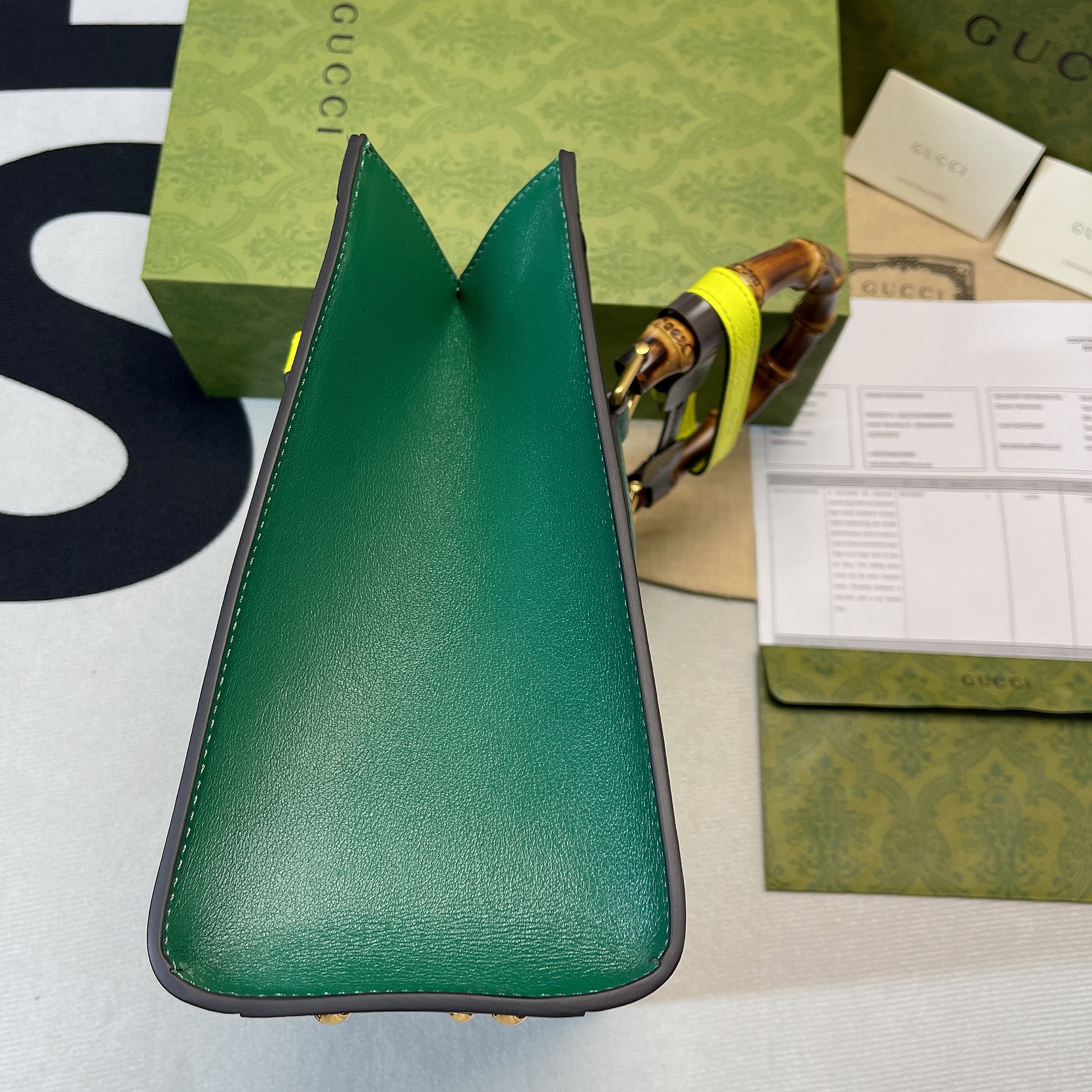 Gvc*1 Diana Medium Tote Bag Green For Women, Women’s Bags 11in/27cm GG 