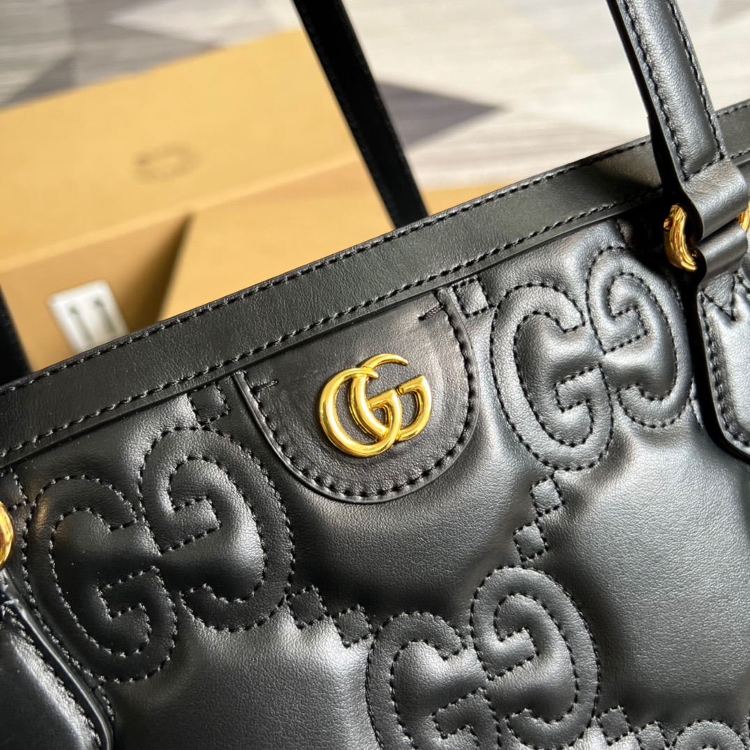Gvc*1 GG Medium Tote Black For Women, Women’s Bags 15in/38cm GG ‎631685 UM8IG 1000