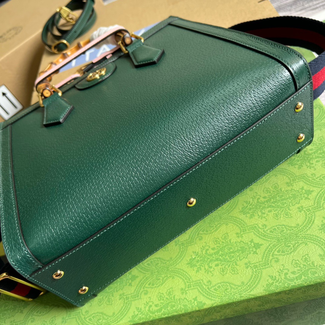Gvc*1 Diana Medium Tote Bag Green For Women, Women’s Bags 11in/27cm GG 