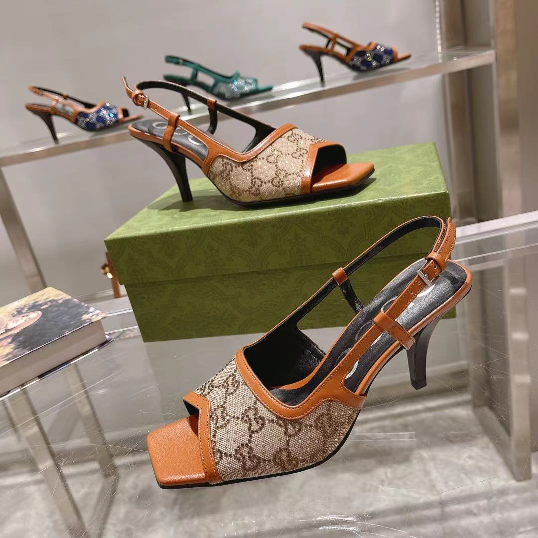 Gvc*1 Women’s GG Slingback Mid-Heel Pump Orange For Women GG