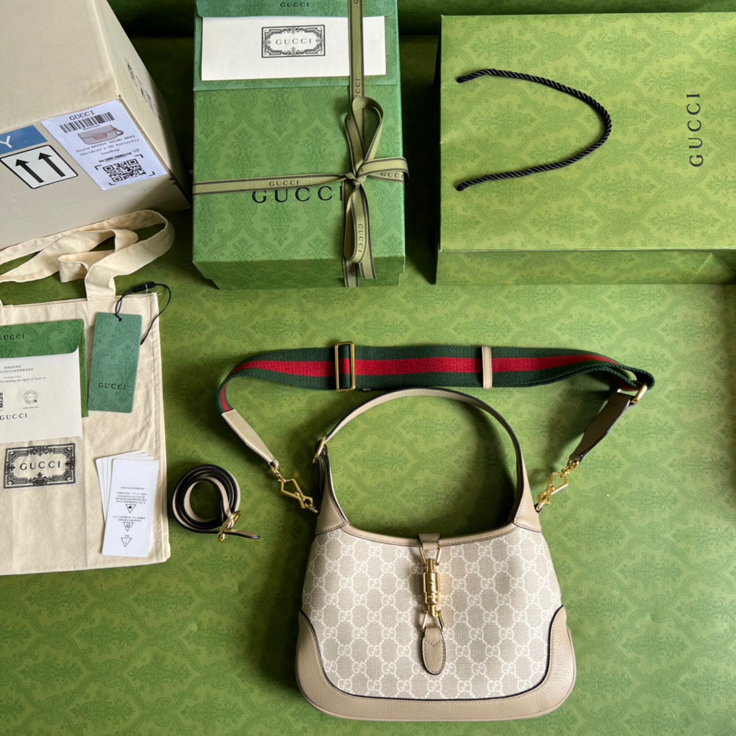 Gvc*1 Jackie 1961 Small GG Shoulder Bag Beige For Women, Women’s Bags 11in/28cm GG 678843 UULAG 9682