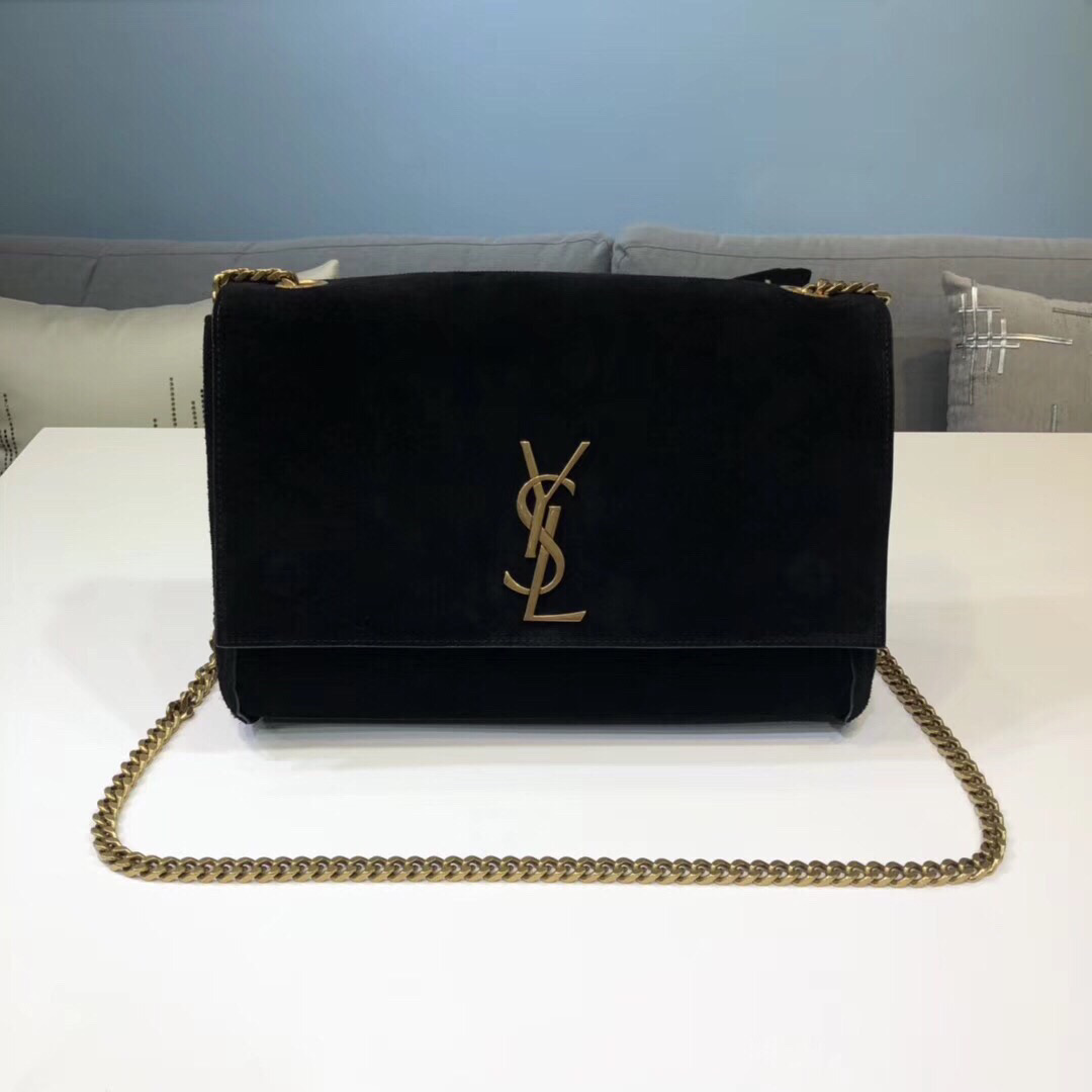 Sa1nt Lau*nt Kate Medium Reversible Chain Bag Black For Women 28.5in/11.2cm Y51 5538040UD7W1000