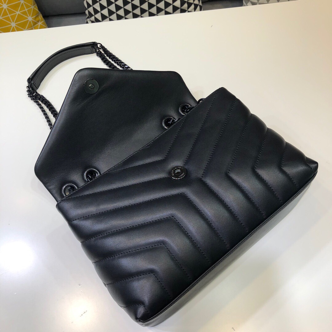 Sa1nt Lau*nt Loulou Small Chain Bag In Matelassé “Y” Black For Women 9.8in/23cm Y51 494699DV7281000