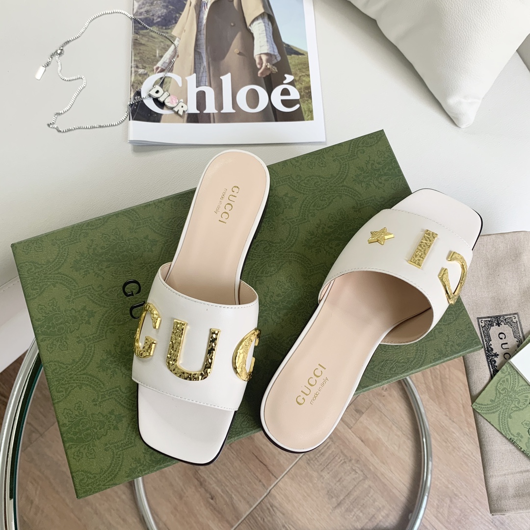 Gvc*1 Women’s ‘Gvc*1’ Slide White For Women GG 694858 C9D00 9022