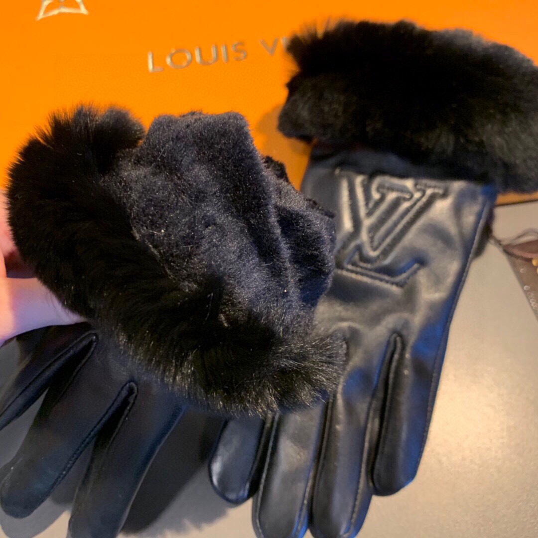 L0vis Vvtt0n Gloves In Black