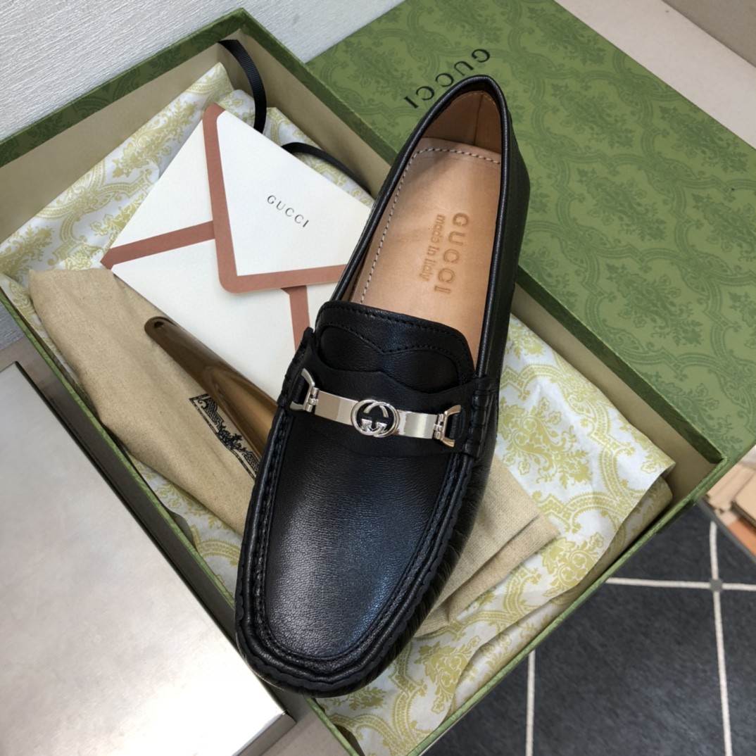 Gvc*1 Men’s Loafer With Interlocking G Horsebit Black For Men 655519 1XO00 1000