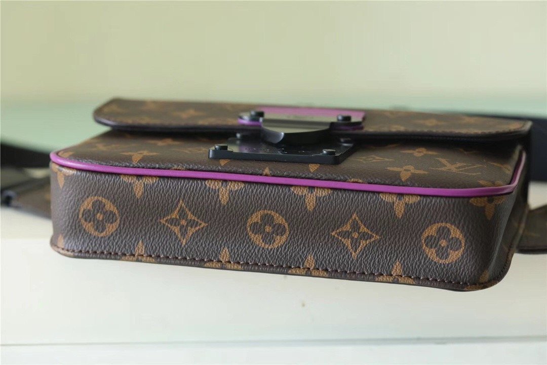 L0vis Vvtt0n S-Lock Sling Monogram Macassar Purple For Men, Men’s Bags, Crossbody Bags 8.3in/21cm LV M46245