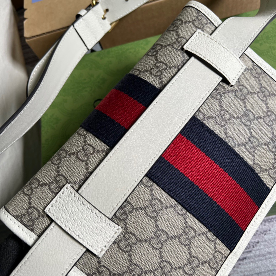 Gvc*1 Ophidia Belt Bag Beige And Ebony GG Svp*me Canvas, A Material With Low Environmental Impact For Men 8.7in/22cm GG 674081 96IWT 9794