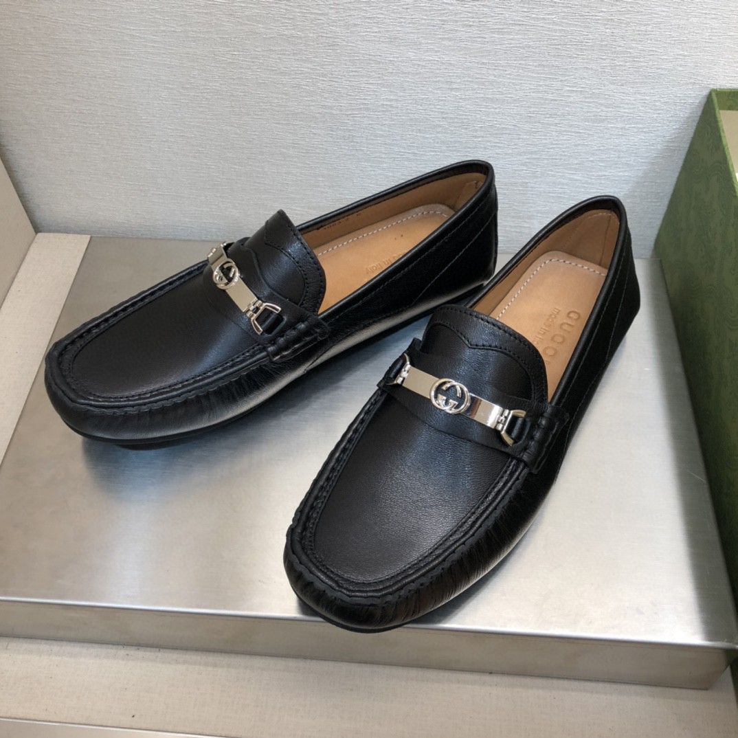 Gvc*1 Men’s Loafer With Interlocking G Horsebit Black For Men 655519 1XO00 1000