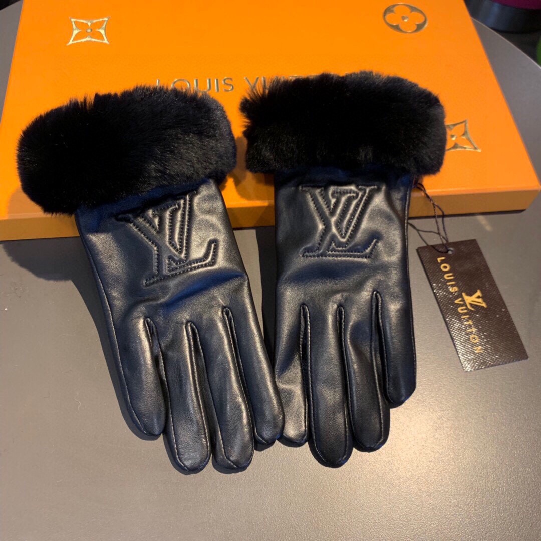 L0vis Vvtt0n Gloves In Black
