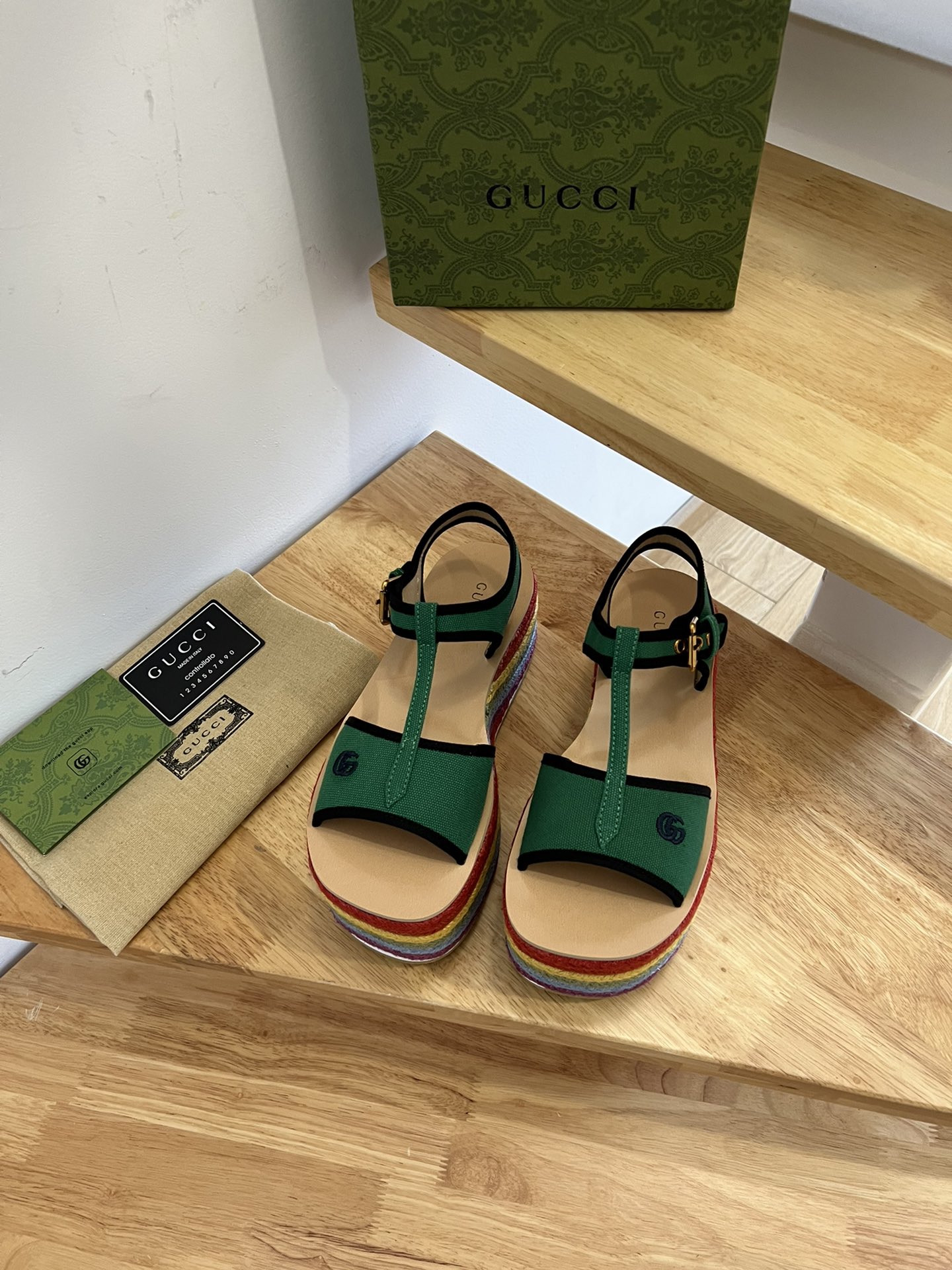 Gvc*1 Women’s Platform Sandal Green For Women GG