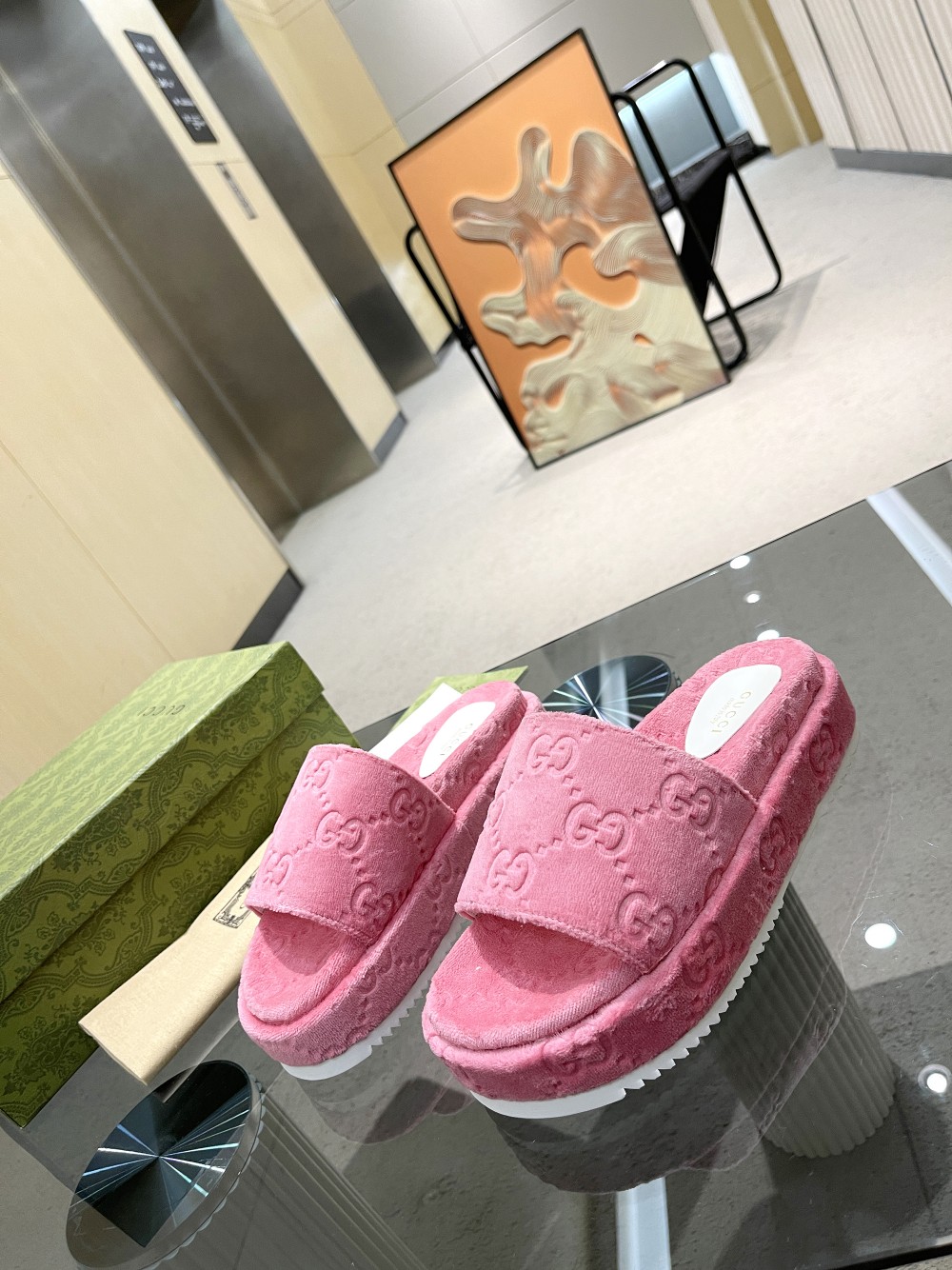 Gvc*1 Women’s GG Platform Sandal Pink For Women GG