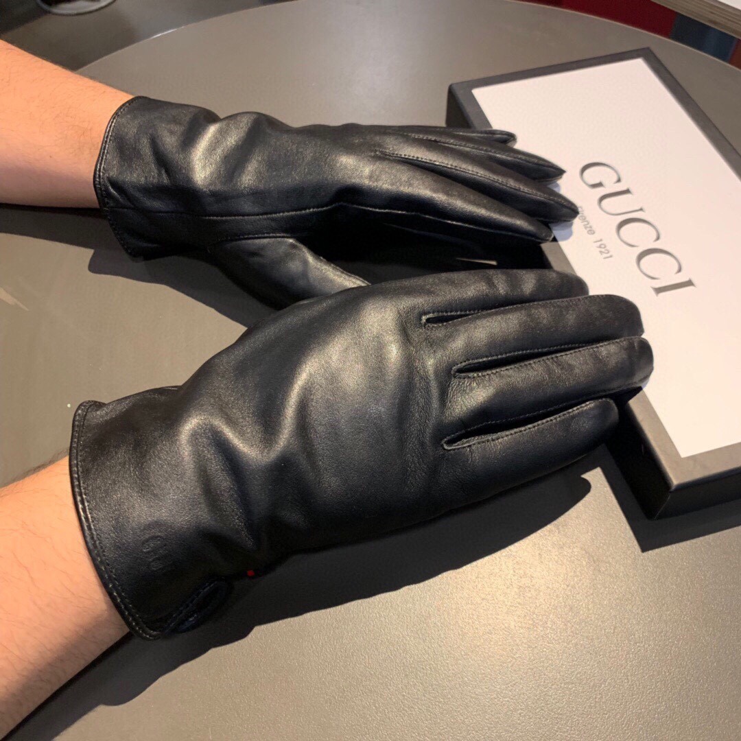 Gvc*1 Gloves With Signature Double G Motif In Black